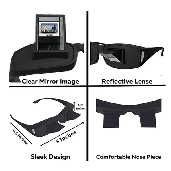 EyeGlass™ Lazy Glasses - Watch TV lying down or read with 100% comfort